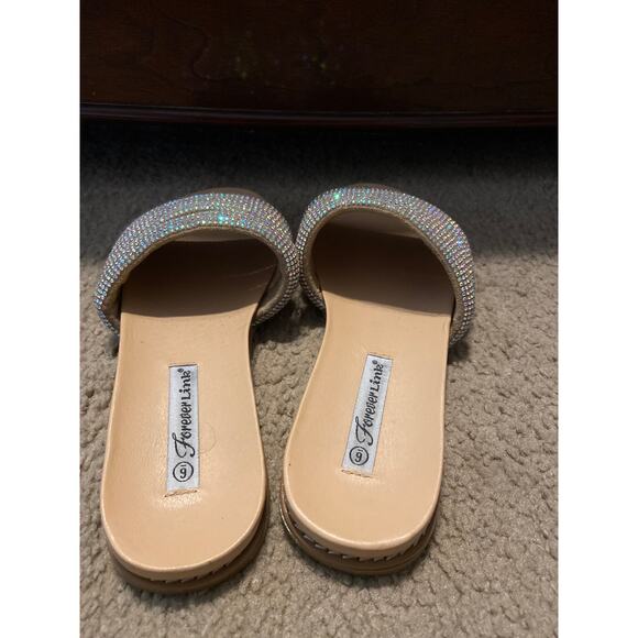 Women's Forever Link sparkly slip on flat Sandals size 6 - Picture 4 of 6